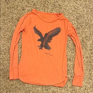 🔥4/$10 American Eagle Orange Long Sleeve Shirt